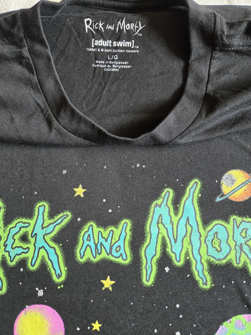 Rick and Morty Black Graphic T-Shirt Size Large– Official Merch - Picture 6 of 6